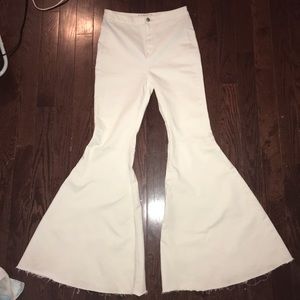 Free People White Bell Bottoms